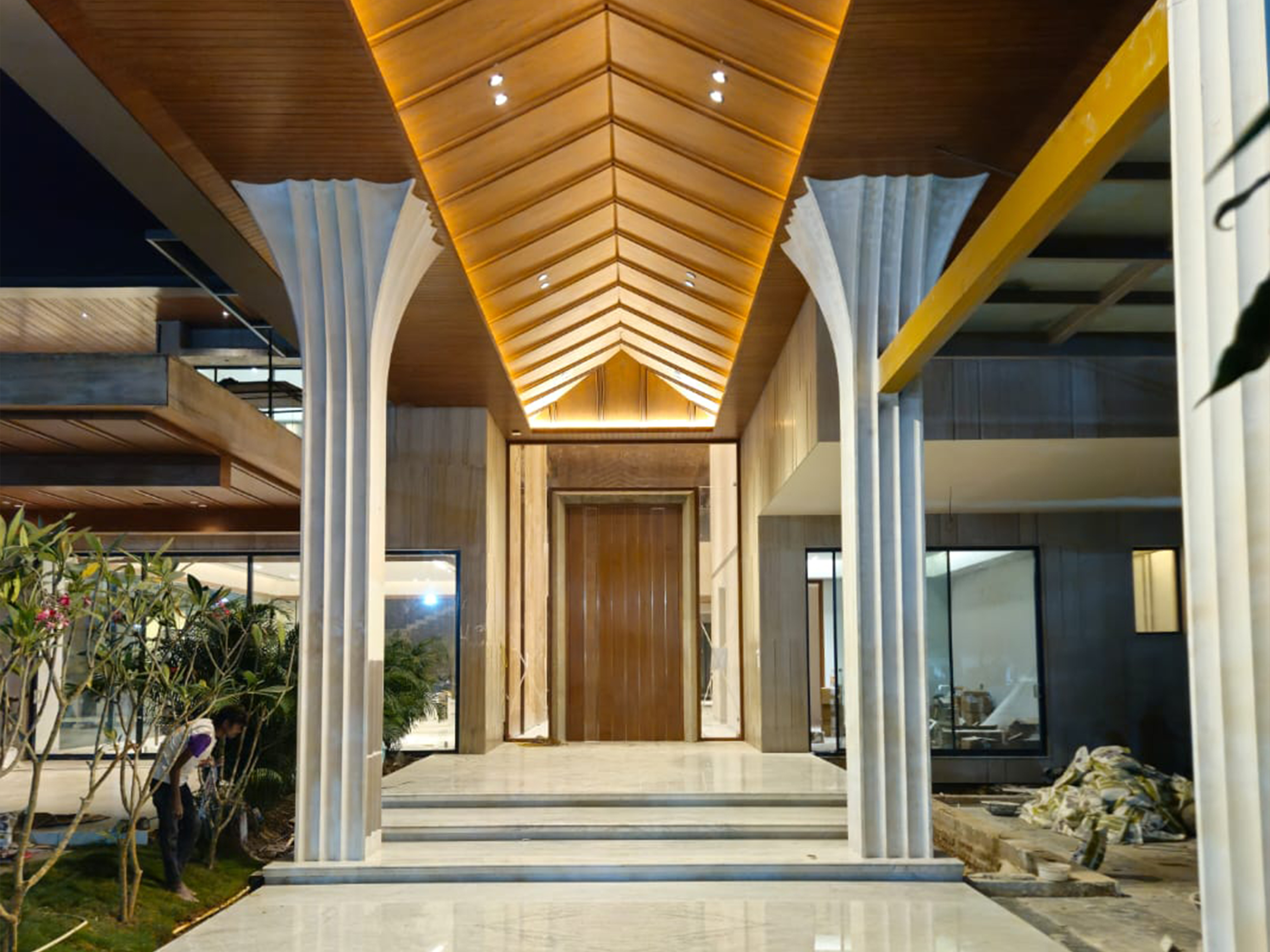 pmc in construction services main entrance completed